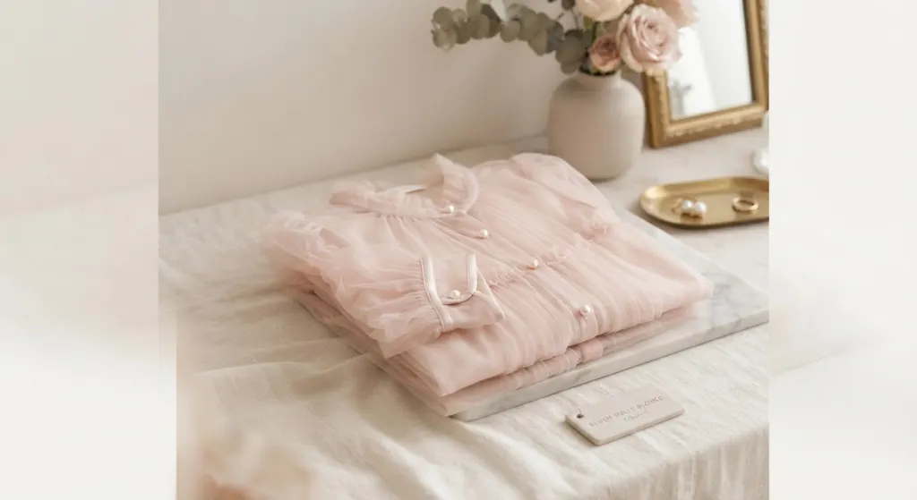 Blushing Tulle Blouse